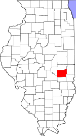 Map of Illinois showing Coles County - Click on map for a greater detail.
