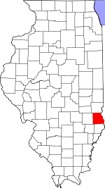 Map of Illinois showing Crawford County - Click on map for a greater detail.