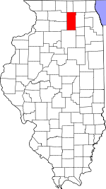Map of Illinois showing DeKalb County - Click on map for a greater detail.