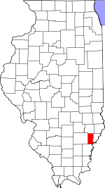 Map of Illinois showing Edwards County - Click on map for a greater detail.