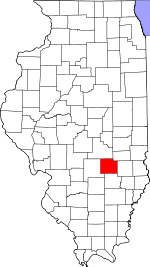 Map of Illinois showing Effingham County - Click on map for a greater detail.