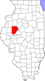 Map of Illinois showing Fulton County - Click on map for a greater detail.