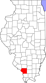 Map of Illinois showing Jackson County - Click on map for a greater detail.