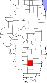 Map of Illinois showing Jefferson County - Click on map for a greater detail.