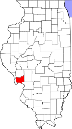 Map of Illinois showing Jersey County - Click on map for a greater detail.