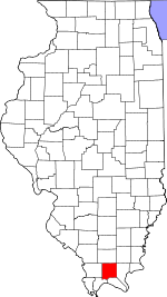 Map of Illinois showing Johnson County - Click on map for a greater detail.