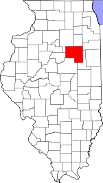 Map of Illinois showing Livingston County - Click on map for a greater detail.