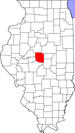 Map of Illinois showing Logan County - Click on map for a greater detail.