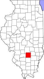 Map of Illinois showing Marion County - Click on map for a greater detail.