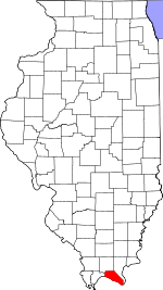 Map of Illinois showing Massac County - Click on map for a greater detail.