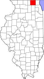 Map of Illinois showing McHenry County - Click on map for a greater detail.
