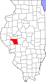Map of Illinois showing Morgan County - Click on map for a greater detail.
