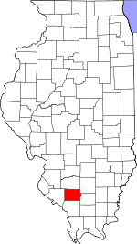 Map of Illinois showing Perry County - Click on map for a greater detail.