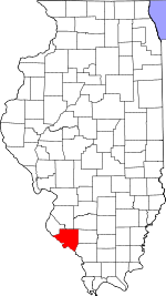 Map of Illinois showing Randolph County - Click on map for a greater detail.