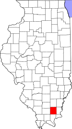 Map of Illinois showing Saline County - Click on map for a greater detail.