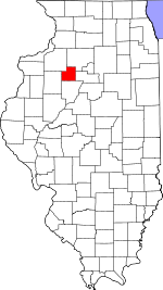 Map of Illinois showing Stark County - Click on map for a greater detail.