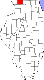 Map of Illinois showing Stephenson County - Click on map for a greater detail.
