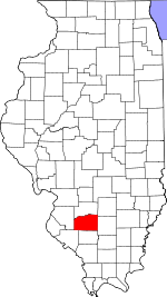 Map of Illinois showing Washington County - Click on map for a greater detail.
