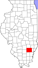 Map of Illinois showing Wayne County - Click on map for a greater detail.