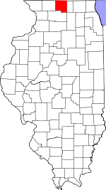 Map of Illinois showing Winnebago County - Click on map for a greater detail.
