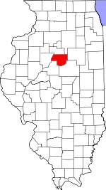 Map of Illinois showing Woodford County - Click on map for a greater detail.