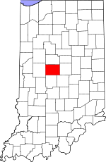 Map of Indiana showing Boone County - Click on map for a greater detail.