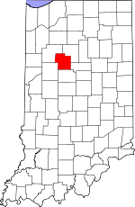 Map of Indiana showing Carroll County - Click on map for a greater detail.