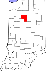 Map of Indiana showing Cass County - Click on map for a greater detail.