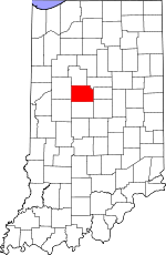 Map of Indiana showing Clinton County - Click on map for a greater detail.