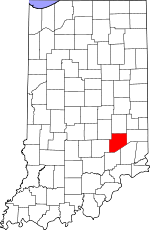 Map of Indiana showing Decatur County - Click on map for a greater detail.