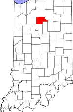 Map of Indiana showing Fulton County - Click on map for a greater detail.