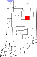 Map of Indiana showing Grant County - Click on map for a greater detail.