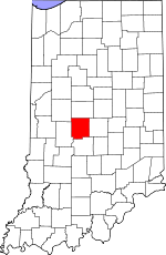 Map of Indiana showing Hendricks County - Click on map for a greater detail.