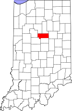 Map of Indiana showing Howard County - Click on map for a greater detail.