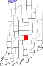 Map of Indiana showing Johnson County - Click on map for a greater detail.