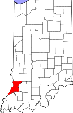 Map of Indiana showing Knox County - Click on map for a greater detail.