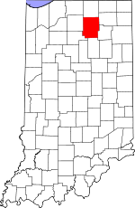 Map of Indiana showing Kosciusko County - Click on map for a greater detail.