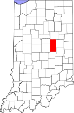 Map of Indiana showing Madison County - Click on map for a greater detail.