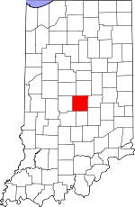Map of Indiana showing Marion County - Click on map for a greater detail.