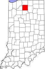 Map of Indiana showing Marshall County - Click on map for a greater detail.