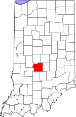 Map of Indiana showing Morgan County - Click on map for a greater detail.