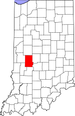 Map of Indiana showing Putnam County - Click on map for a greater detail.