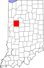 Map of Indiana showing Tippecanoe County - Click on map for a greater detail.