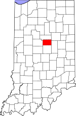 Map of Indiana showing Tipton County - Click on map for a greater detail.