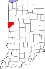 Map of Indiana showing Warren County - Click on map for a greater detail.