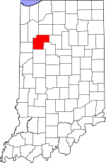 Map of Indiana showing White County - Click on map for a greater detail.