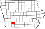 Map of Iowa showing Adams County - Click on map for a greater detail.