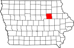 Map of Iowa showing Black Hawk County - Click on map for a greater detail.
