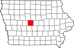Map of Iowa showing Boone County - Click on map for a greater detail.