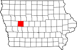Map of Iowa showing Carroll County - Click on map for a greater detail.
